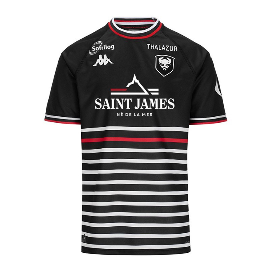 SM Caen by Kappa ユニフォーム 青nur Jersey Kappa SM Caen Away Jersey 2023-2024 White-Blue-Red